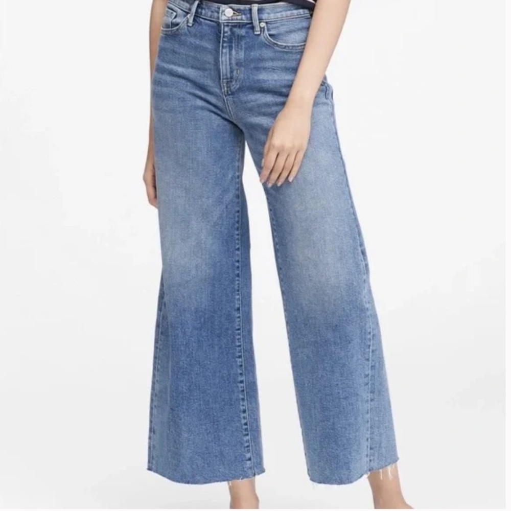 SOLD✨Banana Republic High Rise Wide Leg Crop Jeans Size 29 NWT - Picture 1 of 9